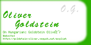 oliver goldstein business card